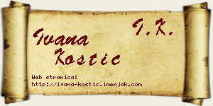 Ivana Kostić vizit kartica